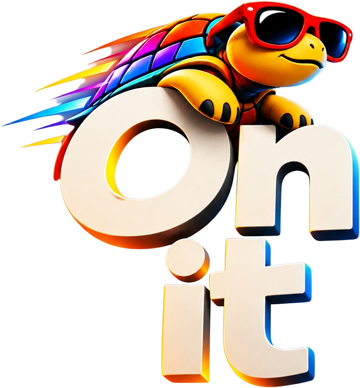 On it — tortoise mascot logo